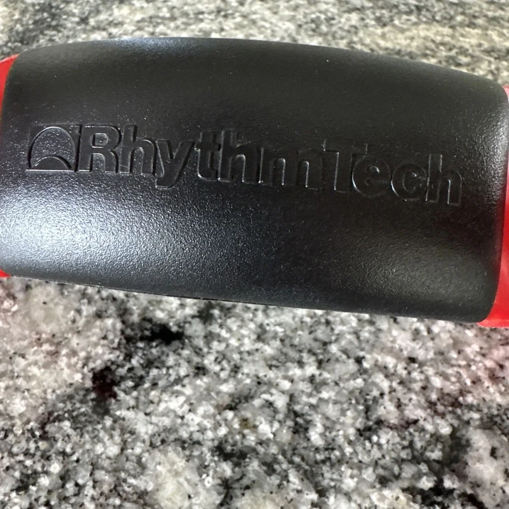 Rhythm-Tech Red Half Moon Tambourine –‎ Double Row Brass Jingles – Used